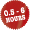 0.5 - 6hours